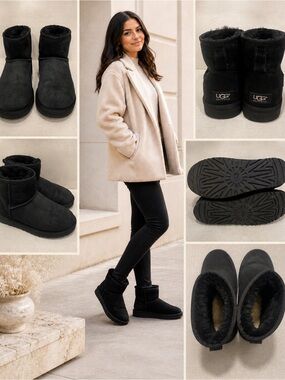 UGG Australia Black Classic Mini Boots Women’s 6.5/7 Estimated